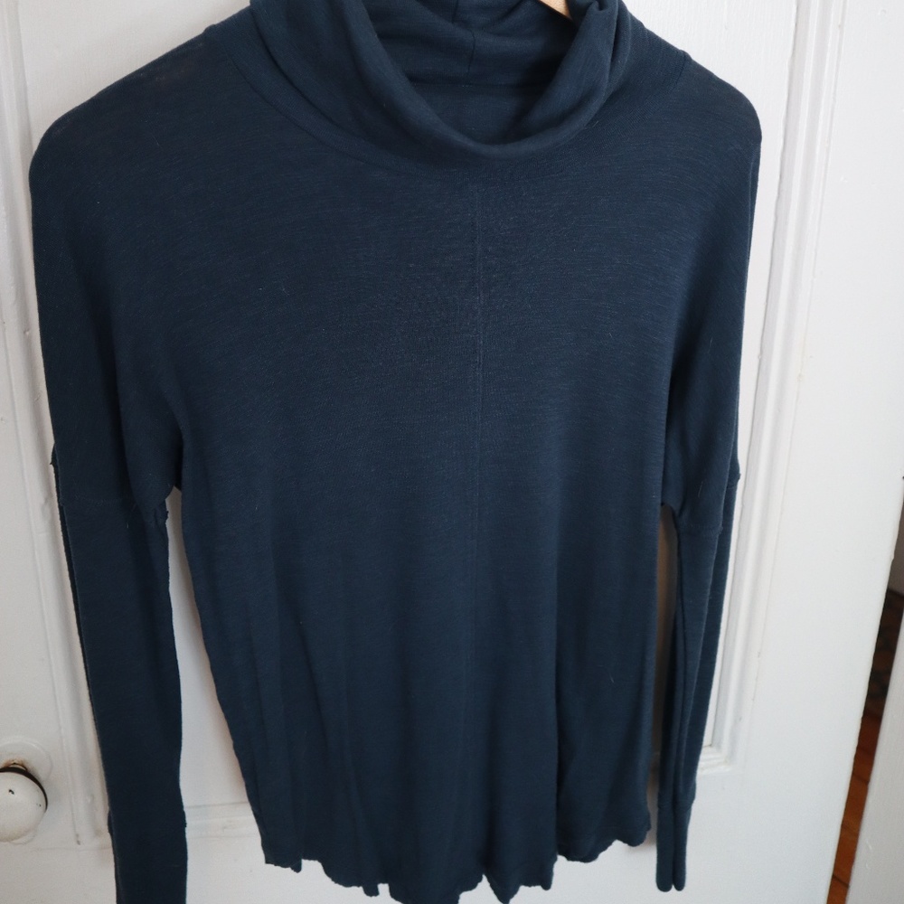 Max Studio Cowl Long-Sleeve Turtleneck | Blue | S